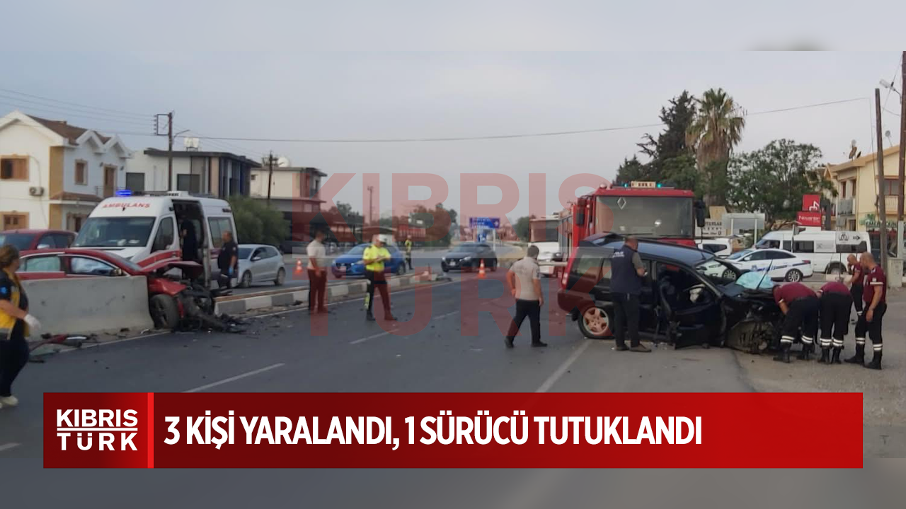 Bahçeler Kavşağı'nda ardışık kaza: 3 kişi yaralandı, 1 şoför tutuklandı.