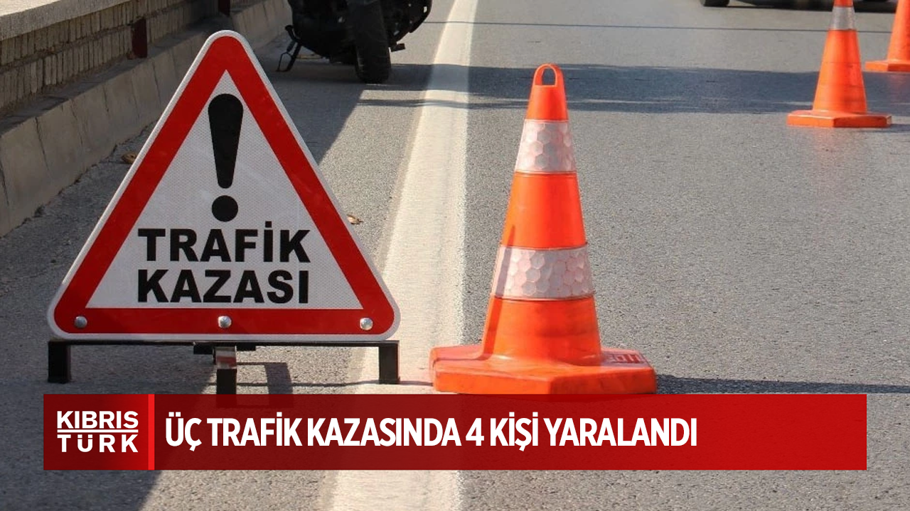 Alkollü sürücülerin neden olduğu üç trafik kazası 4 kişinin yaralanmasına sebep oldu.