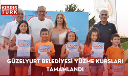 Güzelyurt Belediyesi yüzme kursları tamamlandı