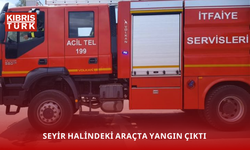 Seyir halindeki araçta yangın çıktı