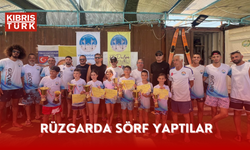 Rüzgarda sörf yaptılar