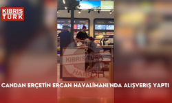 Candan Erçetin Ercan Havalimanı'nda alışveriş yaptı