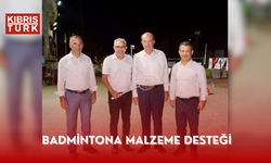 Badmintona malzeme desteği