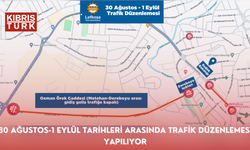 30 Ağustos-1 Eylül tarihleri arasında Trafik Düzenlemesi Yapılıyor