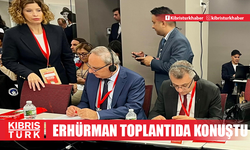 Erhürman, New York’ta Sosyalist Enternasyonal toplantısında konuştu