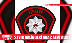 Seyir halindeki araç alev aldı