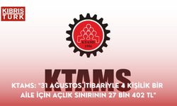 KTAMS: "31 Ağustos itibariyle 4 kişilik bir aile için açlık sınırının 27 bin 402 TL"