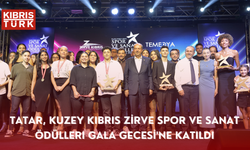 Tatar, Kuzey Kıbrıs Zirve Spor ve Sanat Ödülleri Gala Gecesi'ne katıldı