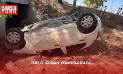 İskele -Ercan yolunda kaza...