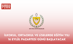 İlkokul, ortaokul ve liselerde eğitim yılı 16 Eylül Pazartesi günü başlayacak