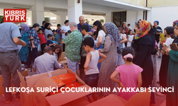 LEFKOŞA SURİÇİ ÇOCUKLARININ AYAKKABI SEVİNCİ