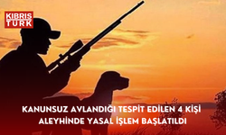 Kanunsuz avlandığı tespit edilen 4 kişi aleyhinde yasal işlem başlatıldı