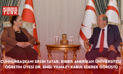 Cumhurbaşkanı Ersin Tatar, Kıbrıs Amerikan Üniversitesi Öğretim Üyesi Dr. Emel Yılmaz’ı kabul ederek görüştü