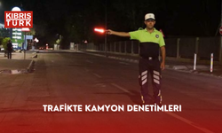 Trafikte kamyon denetimleri