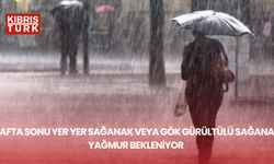 Hafta sonu yer yer sağanak veya gök gürültülü sağanak yağmur bekleniyor