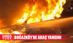 Boğazköy’de araç yangını!