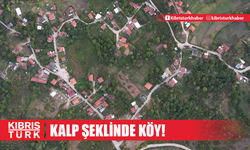 Kalp şeklindeki köy görenleri şaşırttı