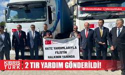 KKTC'den Gazze'ye insani yardım taşıyan 2 tır gönderildi