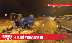 Lefkoşa- Gazimağusa ana yolunda trafik kazası: 4 kişi yaralandı