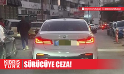 Girne'de tehlikeli sürüş yapan sürücüye 8 bin 87 TL ve 20 puan ceza