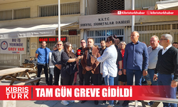 KAMUSEN Lefkoşa ve Girne Sosyal Sigortalar Dairelerinde tam gün greve gitti