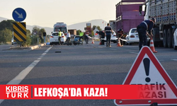 Lefkoşa’da Mehmet Akif Caddesi üzerinde dün meydana gelen trafik kazasında araç yayaya çarptı