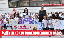 23 Nisan İlkokulu 1. sınıf öğrencileri, Girne Belediyesi Hayvan Barınağı ve Rehabilitasyon Merkezi’ne mama bağışı yaptı