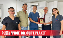 Diyaliz ve Böbrek Hastaları Derneği’nden Prof. Dr. Gür’e plaket