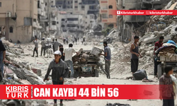 Gazze'de can kaybı 44 bin 56'ya yükseldi