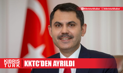 Türkiye Cumhuriyeti Çevre Bakanı Kurum KKTC’den ayrıldı