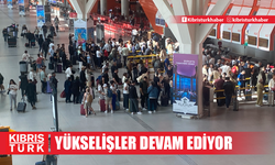 Ercan Havalimanı'nda yükselişler devam ediyor