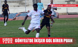 Gönyeli’de ikişer gol birer puan