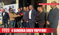 KTAMS, KAMUSEN, KAMU-İŞ ve HAKSEN, Lefkoşa Kaza Tapu Amirliği'nde grev yapıyor