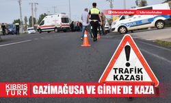 Gazimağusa ve Girne'de trafik kazası, 3 yaralı...