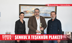 Şenkul’a teşekkür plâketi