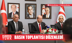 Cumhurbaşkanı Tatar, Kırgızistan dönüşü Ercan'da basın toplantısı düzenledi