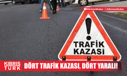 Dört trafik kazası, dört yaralı, bir tutuklu...