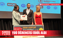 YDÜ öğrencisi Kuni, Sokak Lezzetleri Film Festivalinde ödül aldı