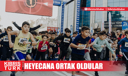 Çocuklar da maraton heyecanına ortak oldu...