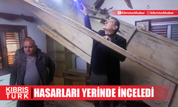 İçişleri Bakanı Oğuz, Karpaz’daki hasarları yerinde inceledi