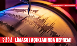 Limasol açıklarında deprem!