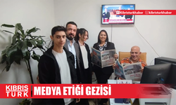 MEDYA ETİĞİ” DERSİ ÖĞRENCİLERİ KIBRIS TÜRK MEDYA’YA KONUK OLDU