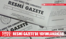 Resmi Gazete'den haberler