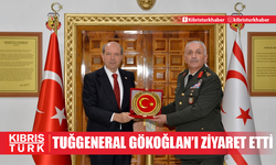 Cumhurbaşkanı Tatar, 39’uncu Tümen Komutanı Tuğgeneral Gökoğlan’ı ziyaret etti