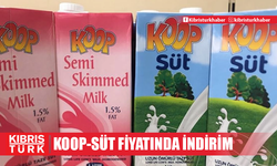 Koop-Süt süt fiyatlarında indirim yaptı…1 litrelik sütün fiyatı 4.50 TL indirimle 49 TL olarak belirlendi