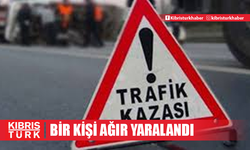 Girne’de, trafik kazasında motosiklet sürücüsü ağır yaralandı