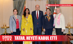 Cumhurbaşkanı Ersin Tatar Inner Wheel Dünya Başkanı ve beraberindeki heyeti kabul etti