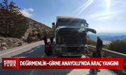Değirmenlik–Girne Anayolu üzerinde araç yangını