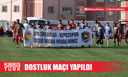 Çanakkale'de Kepezspor ile Lapta Türk Birliği Spor arasında dostluk maçı yapıldı