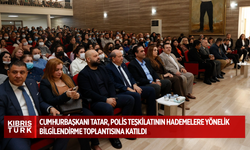 Cumhurbaşkanı Tatar, Polis Teşkilatının hademelere yönelik bilgilendirme toplantısına katıldı
